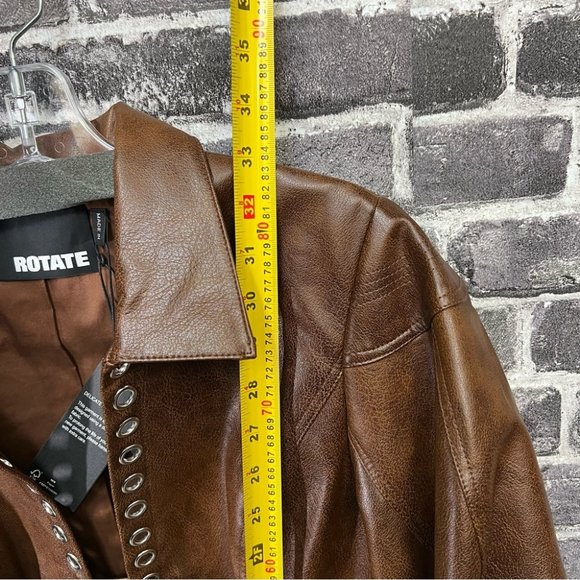 ROTATE BIRGER CHRISTENSEN Lace-up distressed faux leather mini dress - Picture 15 of 16